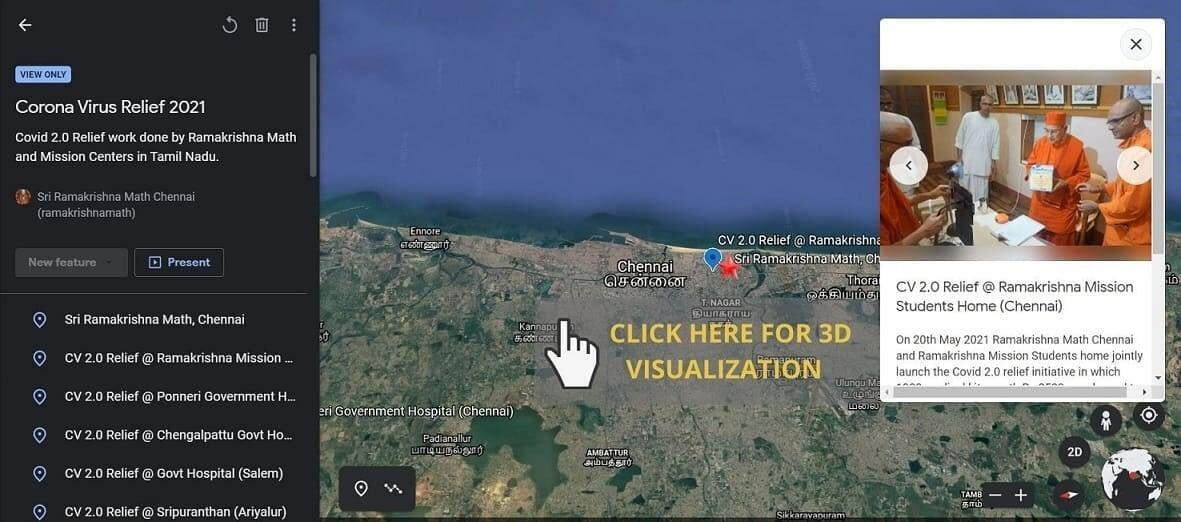 Google Earth 3D Visualization Report of Corona Virus 2021 Relief